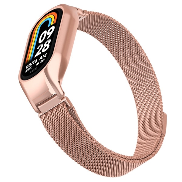 Xiaomi Smart Band 9/8 Armband Milanese Loop Metall Roséguld