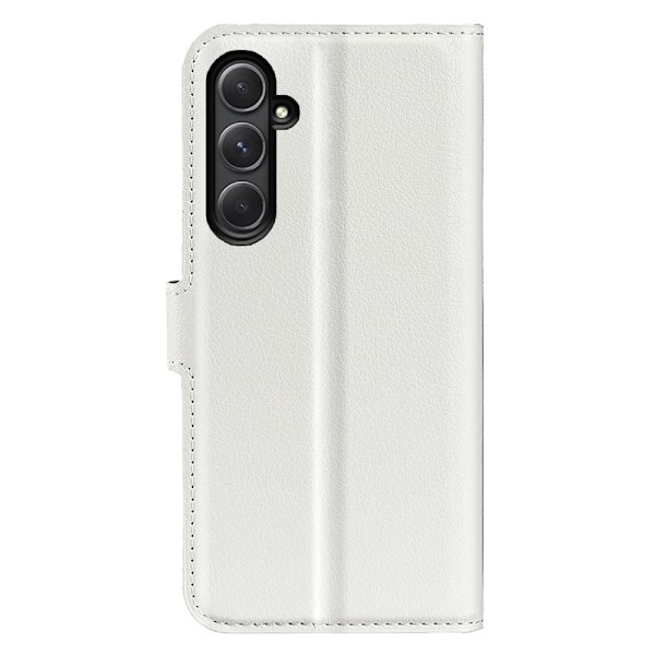 Samsung Galaxy A55 5G Fodral Litchi Läder Vit