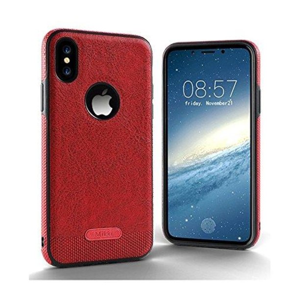 iPhone X/Xs - Mikki PU Läder Skal - Röd Red Röd