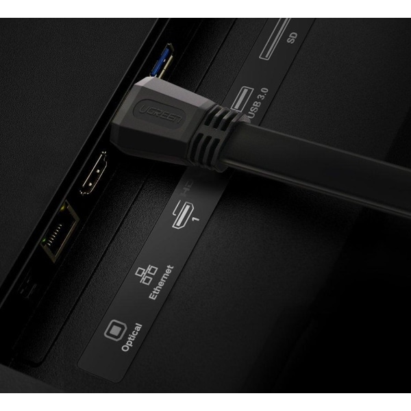 Ugreen 5m HDMI Flat Kabel 4K 30Hz 18 Gbps Svart