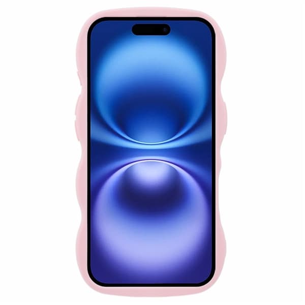 iPhone 17 Mobilskal Wavy Ljus Rosa