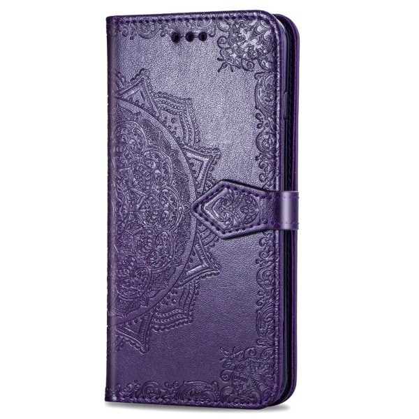 iPhone 11 Pro Max - Mandala Läder Fodral - Lila Purple Lila