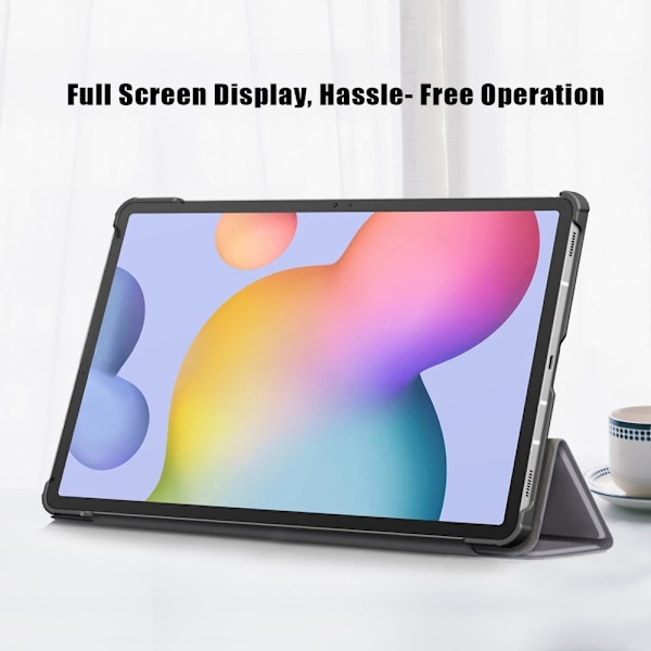 Galaxy Tab S7 FE/S7 Plus/S8 Plus Tri-Fold Läder Fodral Grå grå