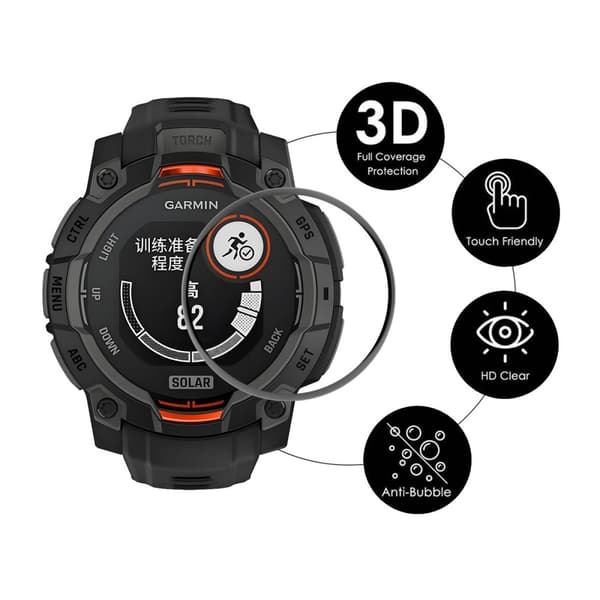 ENKAY Garmin Instinct E 45 mm 2-PACK Skärmskydd Heltäckande