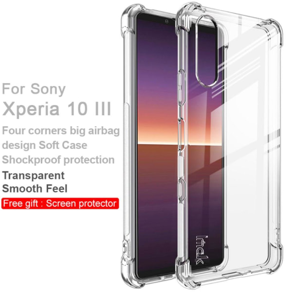 Sony Xperia 10 III - IMAK Shockproof TPU Skal + Skärmskydd
