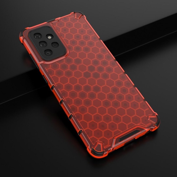 Samsung Galaxy A72 - Armor Honeycomb Textur Skal - Röd Red Röd