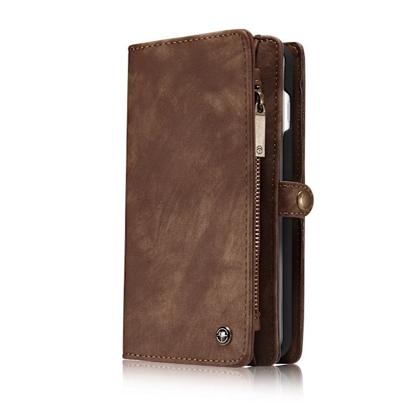 iPhone 7/8 Plus - CASEME 2-i-1 Multifunktionellt Plånboksfodral - Brun Brown Brun