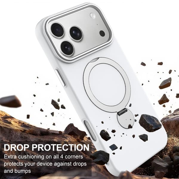 iPhone 17 Pro Skal MagSafe Kickstand Hybrid Vit