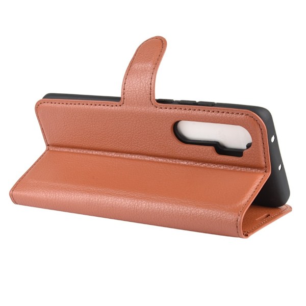 Xiaomi Mi Note 10 Lite - Litchi Plånboksfodral - Brun Brown Brun