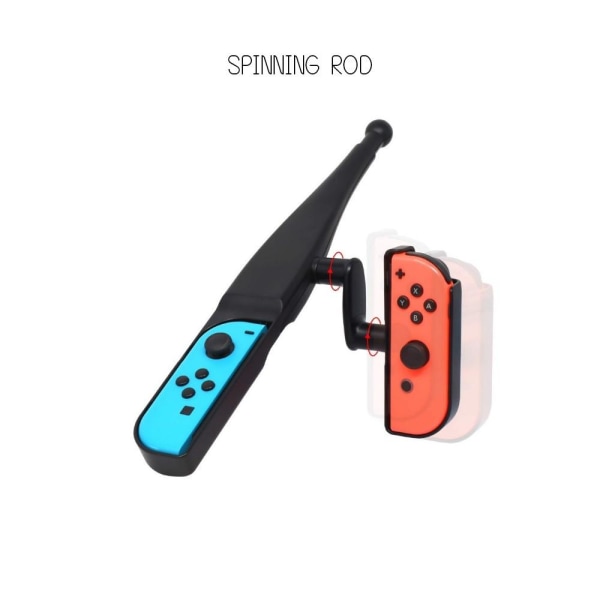 Fiskespö för Nintendo Switch Joy-Con Svart