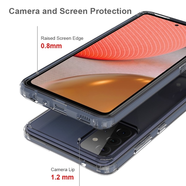 Samsung Galaxy A72 - Akryl/TPU Transparent Skal