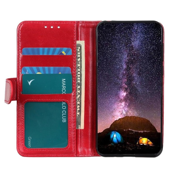 Samsung Galaxy A42 - Crazy Horse Fodral - Röd Red Röd