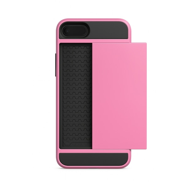 iPhone 7/8 Plus Skal Med Kortfack - Rosa