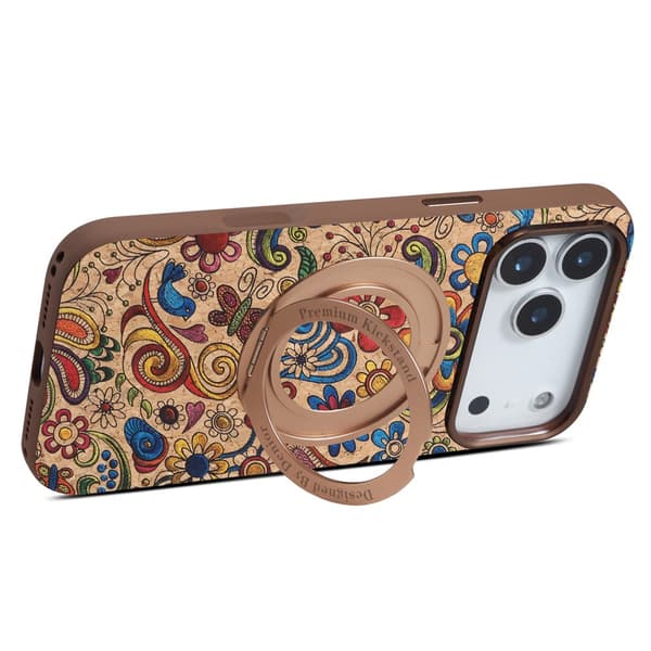 DENIOR iPhone 18 Pro / 17 Pro Skal MagSafe Ringstativ Flerfärgad