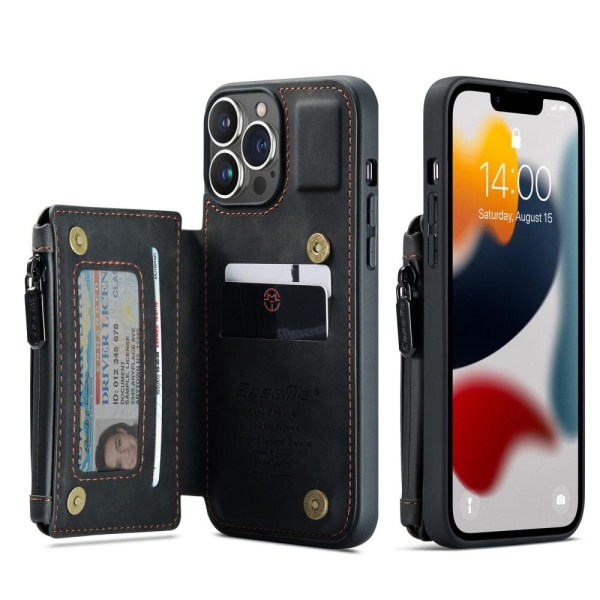 CASEME iPhone 13 Pro Max Skal Med Magnetisk Plånbok Svart
