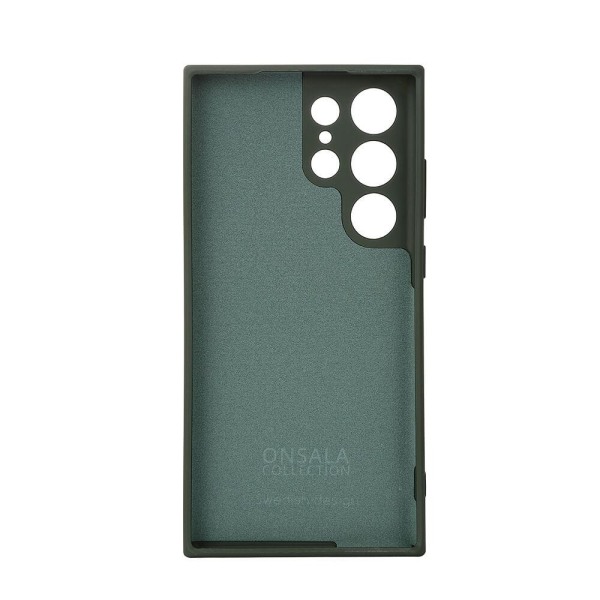 ONSALA Samsung Galaxy S23 Ultra Mobilskal Silikon Mörk Grön