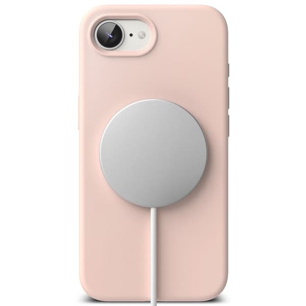 Ringke iPhone 17e / 16e Skal MagSafe Silikon Pink Sand