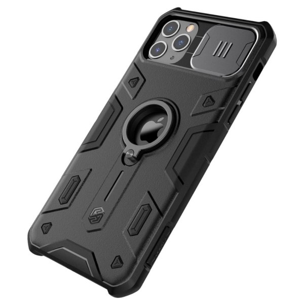 iPhone 11 Pro - NILLKIN CamShield Armor Ring Skal - Svart Black Svart