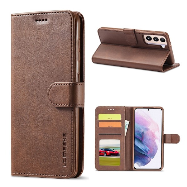 Samsung Galaxy S21 Plus - LC.IMEEKE Läder Fodral - Brun Brown Brun