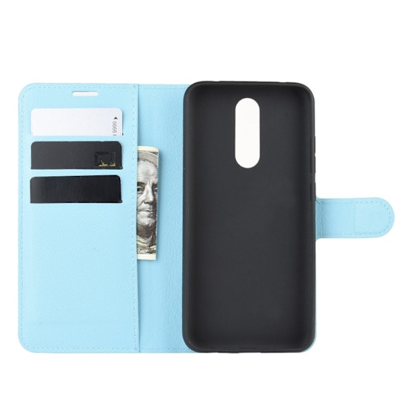 Xiaomi Redmi 8 - Litchi Plånboksfodral - Ljus Blå LightBlue Ljus Blå