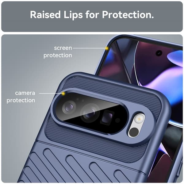 Google Pixel 10 Pro XL Skal Twill Textur Blå
