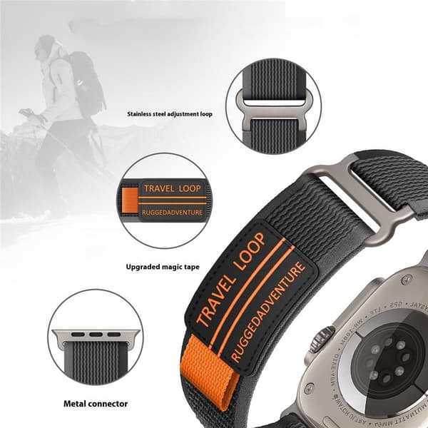 Whoop 5.0 / MG / 4.0 Klockarmband Trail Loop Svart