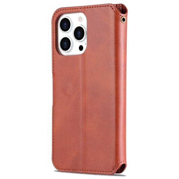 AZNS iPhone 14 Pro Fodral Läder Brun