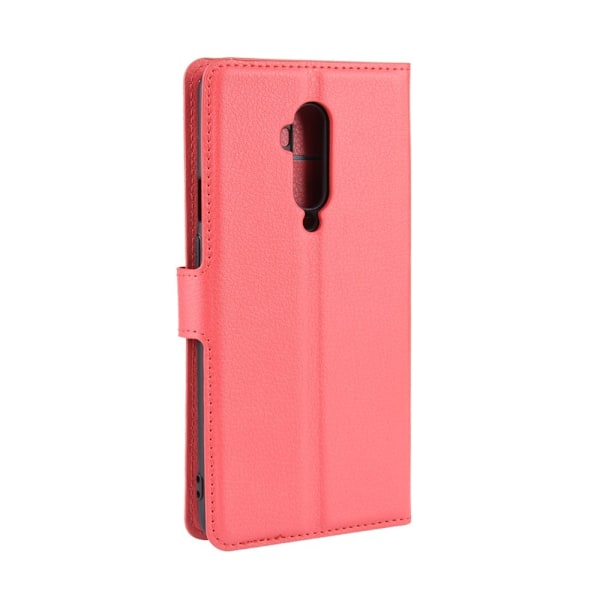 OnePlus 7T Pro - Litchi Plånboksfodral - Röd Red Röd
