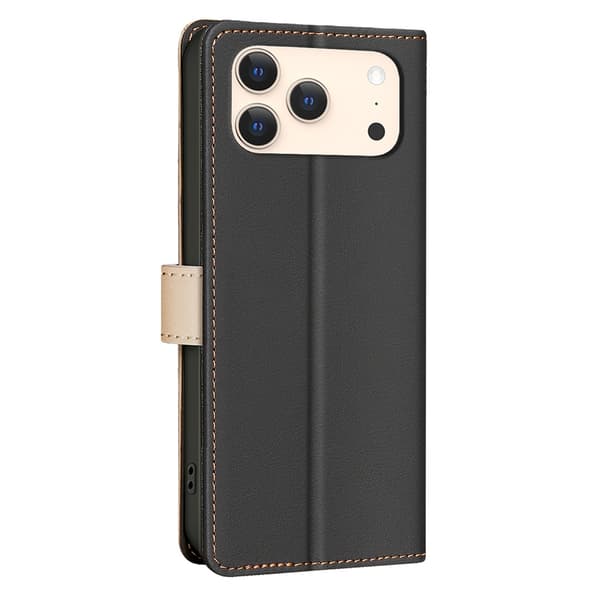 BINFEN iPhone 17 Pro Max Fodral RFID Splicing Color Svart