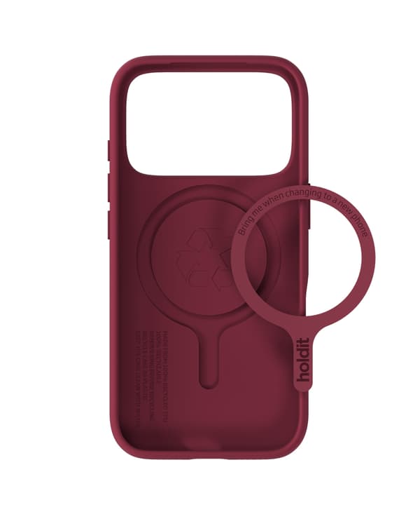 holdit iPhone 17 Pro Mobilskal Soft MagSafe Red Velvet
