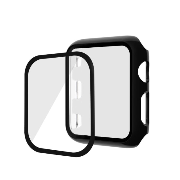 Härdat Glas Skydd Apple Watch 40 mm - Blank Svart Black Svart