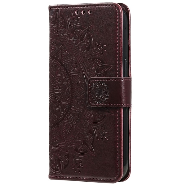 Xiaomi Redmi Note 14 5G Fodral Mandala Läder Brun