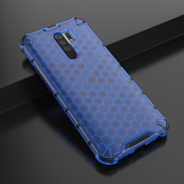 Xiaomi Redmi 9 - Armor Honeycomb Skal - Blå Blue Blå