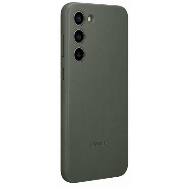 Samsung Galaxy S23 Plus Skal Leather Cover Grön