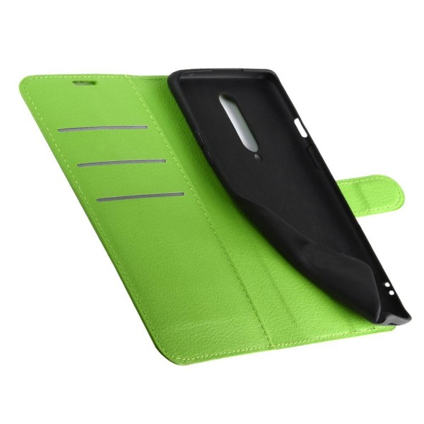 OnePlus 8 - Litchi Plånboksfodral - Grön Grön
