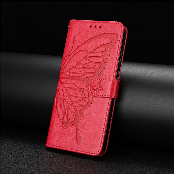 Google Pixel 10a Fodral Med Fjäril Tryck Röd