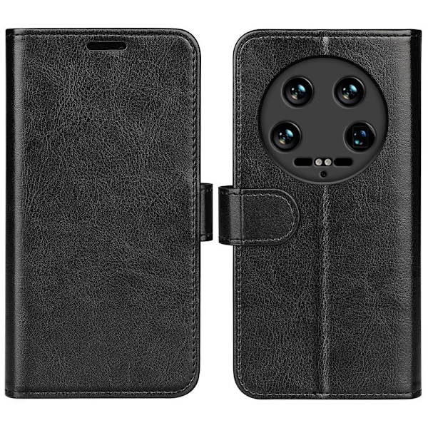 Xiaomi 14 Ultra Fodral Crazy Horse Läder Svart