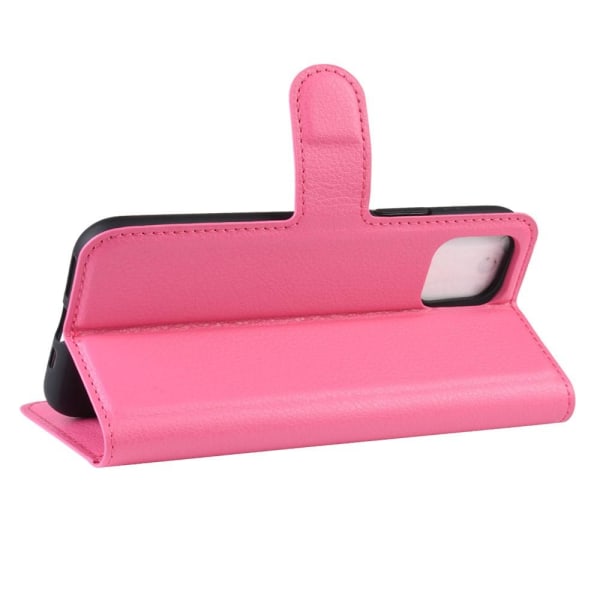 iPhone 11 Pro - Litchi Plånboksfodral - Rosa Pink Rosa