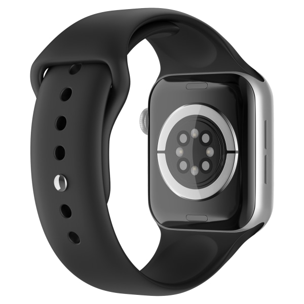 Apple Watch 42/44/45/49 mm Silikon Armband (S/M) Svart