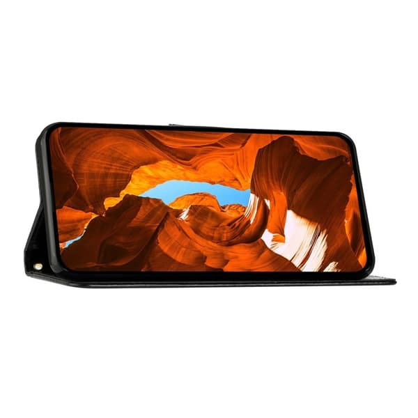 iPhone 17 Fodral Med Blommigt Tryck Svart