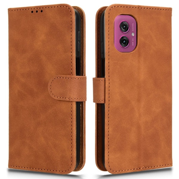 Motorola Moto G55 5G Fodral Läder Brun