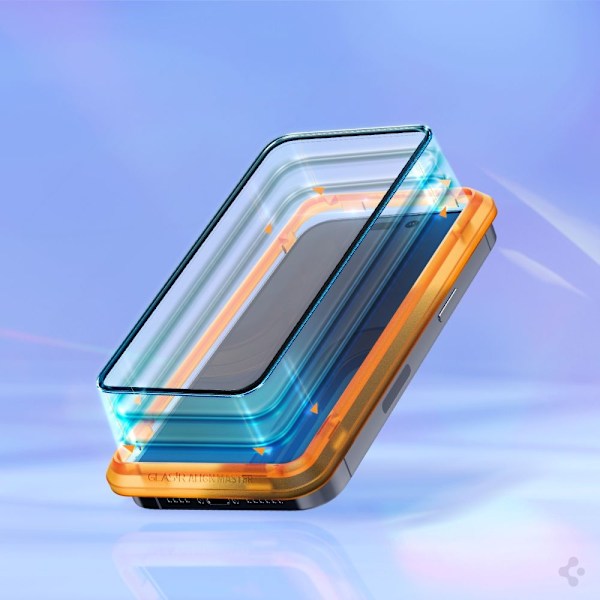 Spigen iPhone 14 Pro Max 2-PACK ALM Heltäckande Skärmskydd Härdat Glas