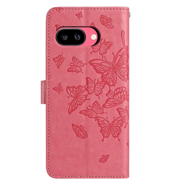 Google Pixel 10a Fodral Med Fjäril Tryck Rosa