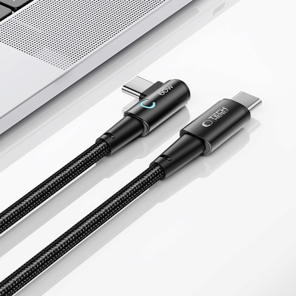 Tech-Protect 1 m 60W/6A USB-C - USB-C Kabel UltraBoost Grå