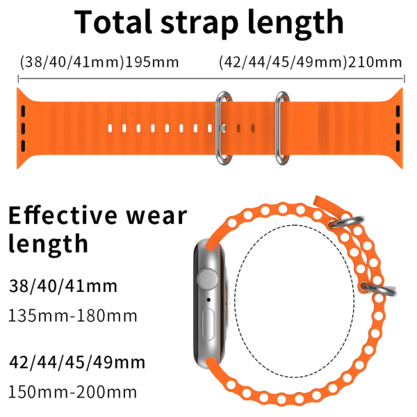 Apple Watch 41/40/38 mm Armband Ocean Wave Orange