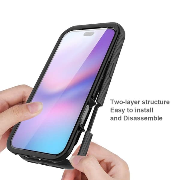 iPhone 18 Pro Max/17 Pro Max Skal 360 Hybrid Defense Svart