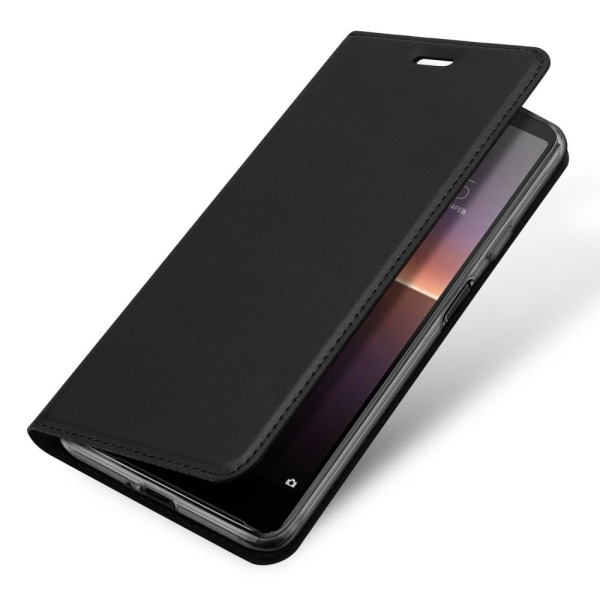 Sony Xperia 10 II - DUX DUCIS Skin Pro Plånboksfodral - Svart Black Svart