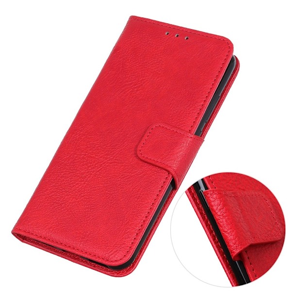 iPhone 12 Pro Max - Litchi Fodral - Röd Red Röd