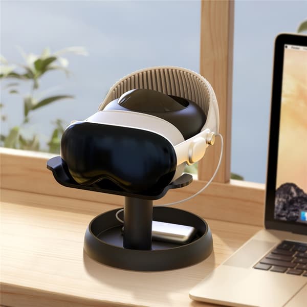 AMVR Apple Vision Pro / VR Headset Ställ Svart