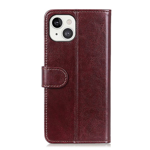 iPhone 13 Fodral Crazy Horse Läder Brun Brun